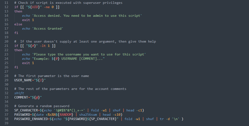 Add User Bash Script