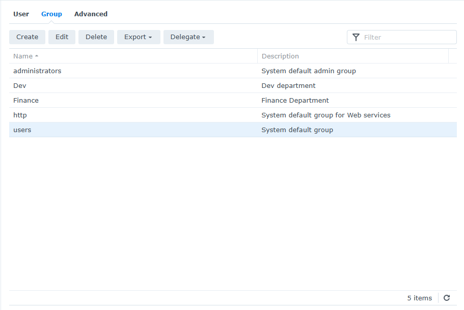 NAS User Access